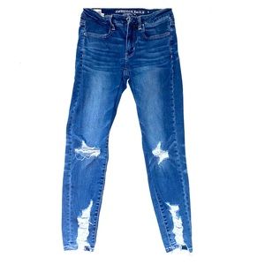 American eagle distressed skinny jeans